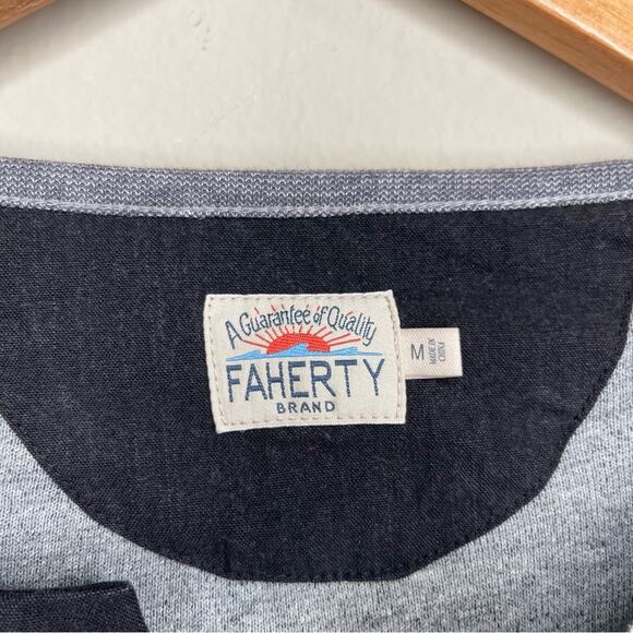 Faherty Men's Jaspe Terry Henley Pullover Shirt M - Picture 4 of 10